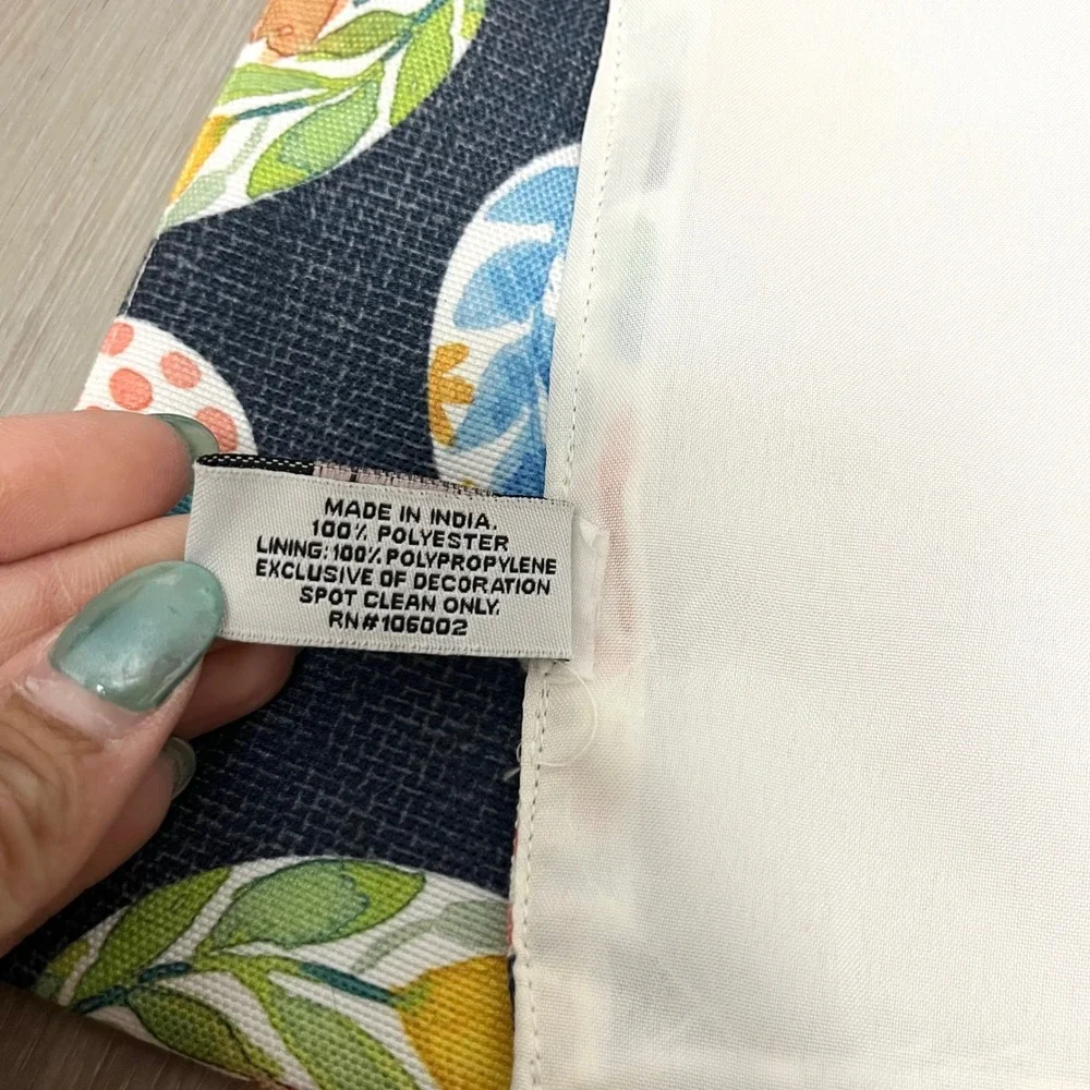 Tabitha Webb Navy Blue Floral Easter Egg Print‎ Table Runner
